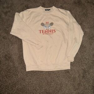 Beverly Hills tennis cream sweatshirt